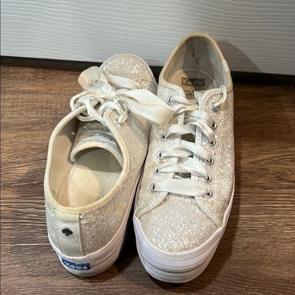 Keds x Kate Spade Sparkle White Sneakers - Picture 1 of 10